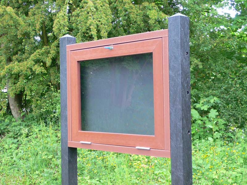 Recycled Plastic Information Stand Notice Board Kedel.co.uk