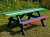 Ribble Rainbow Picnic Table with Extended Ends - Wheelchair/Pushchair Friendly