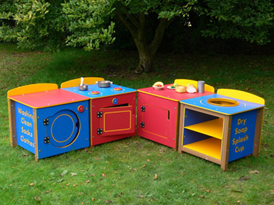 Kedel's Rainbow Range of Play Kitchen Phonic Units in Recycled Plastic HDPE