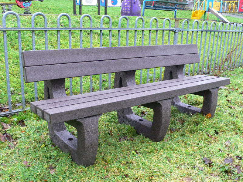 Recycled Plastic Garden Bench Seater Colne by Kedel Education - Main Image