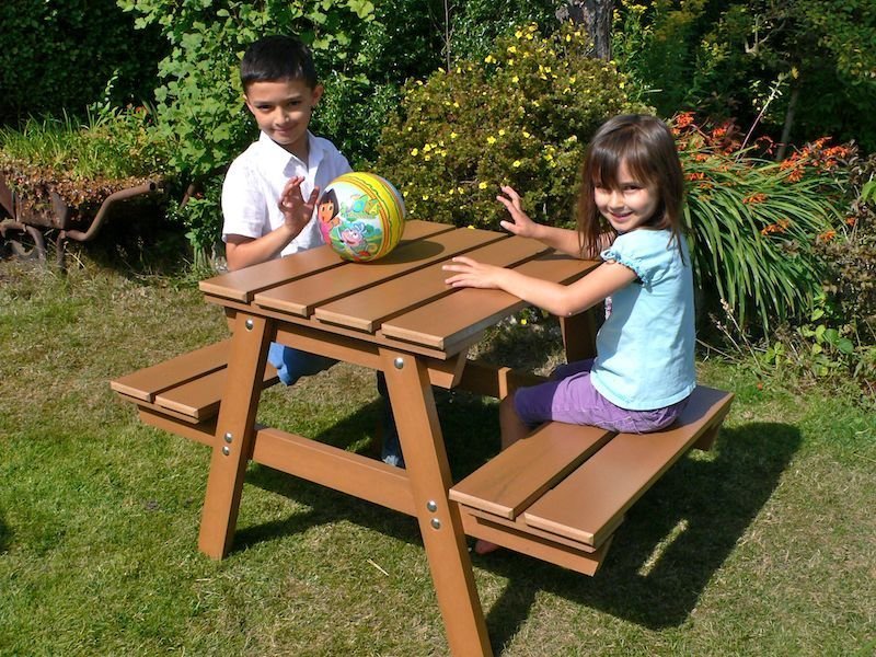 Kids Childrens Picnic Table Recycled Plastic Education Zoom