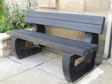 Recycled Plastic Garden Bench 3 Seater Colne by Kedel