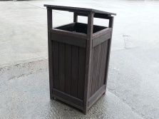 Recycled Plastic Covered Waste Bin