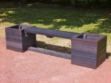 Ribble Planter Bench - recycled plastic