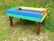 Rainbow Coloured Raised Planter  Recycled Plastic Wood