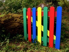 Multicoloured Plastic Picket Wood Gate | Recycled Plastic