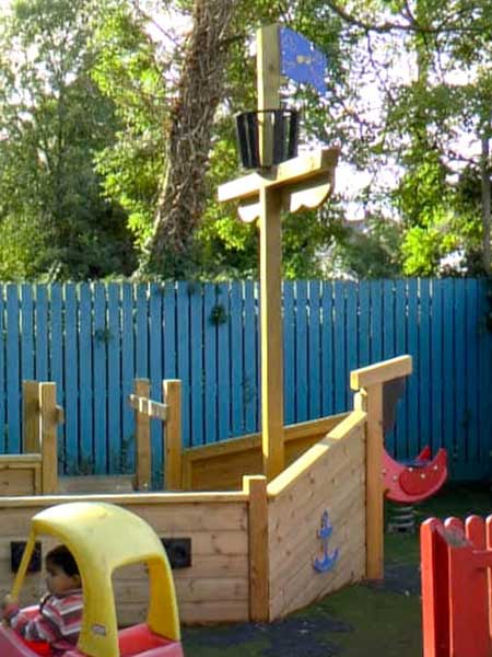 recycled plastic accessories on playground equipment